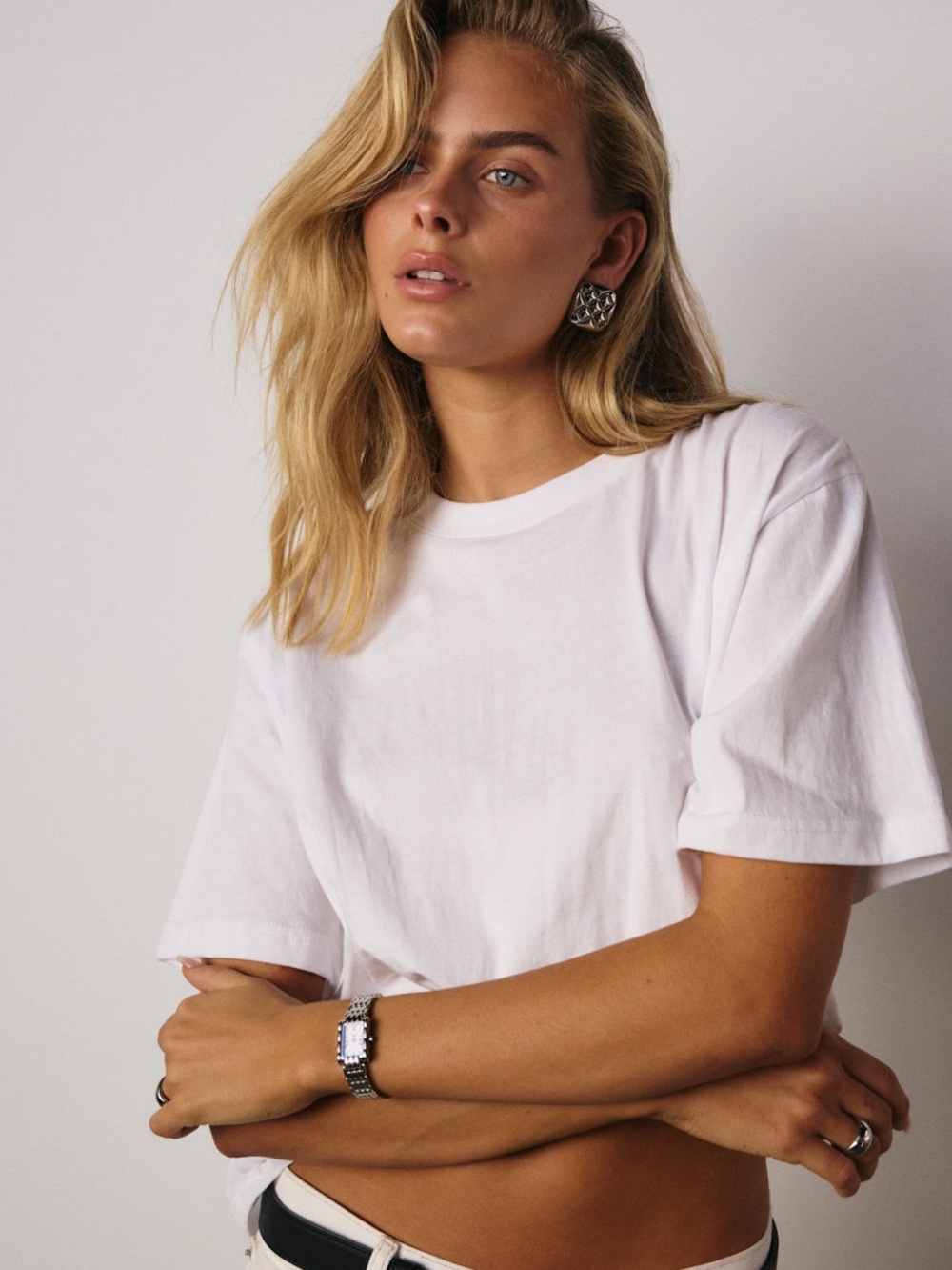 Cendré Mila Silver Rectangular Stainless Steel Bracelet Watch